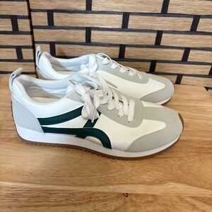 Top Moda White And Green Sneakers Size 10
